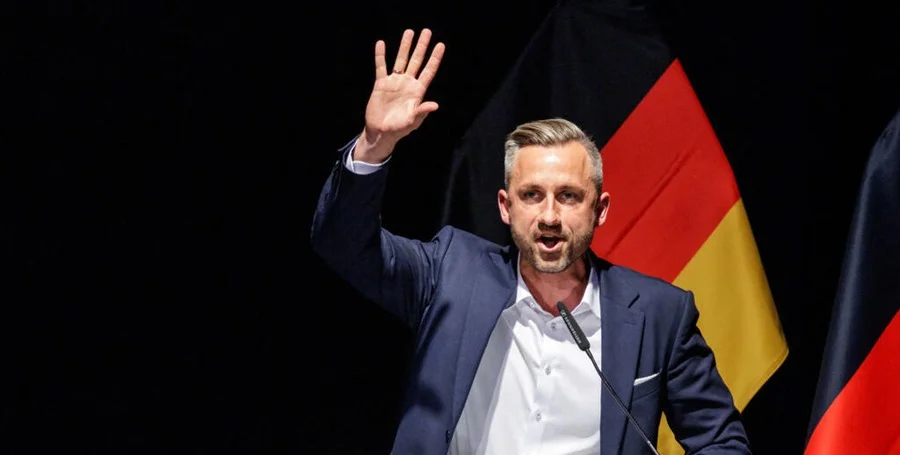 German voters at ballot box