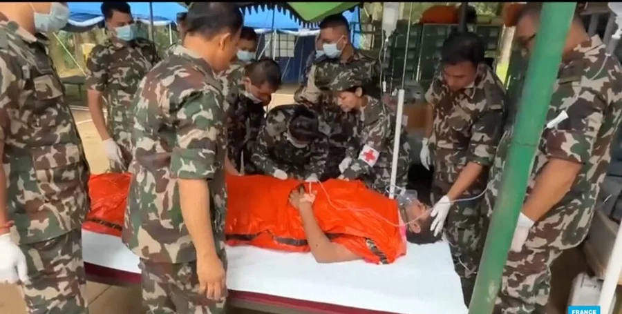 Nepal flood rescue team